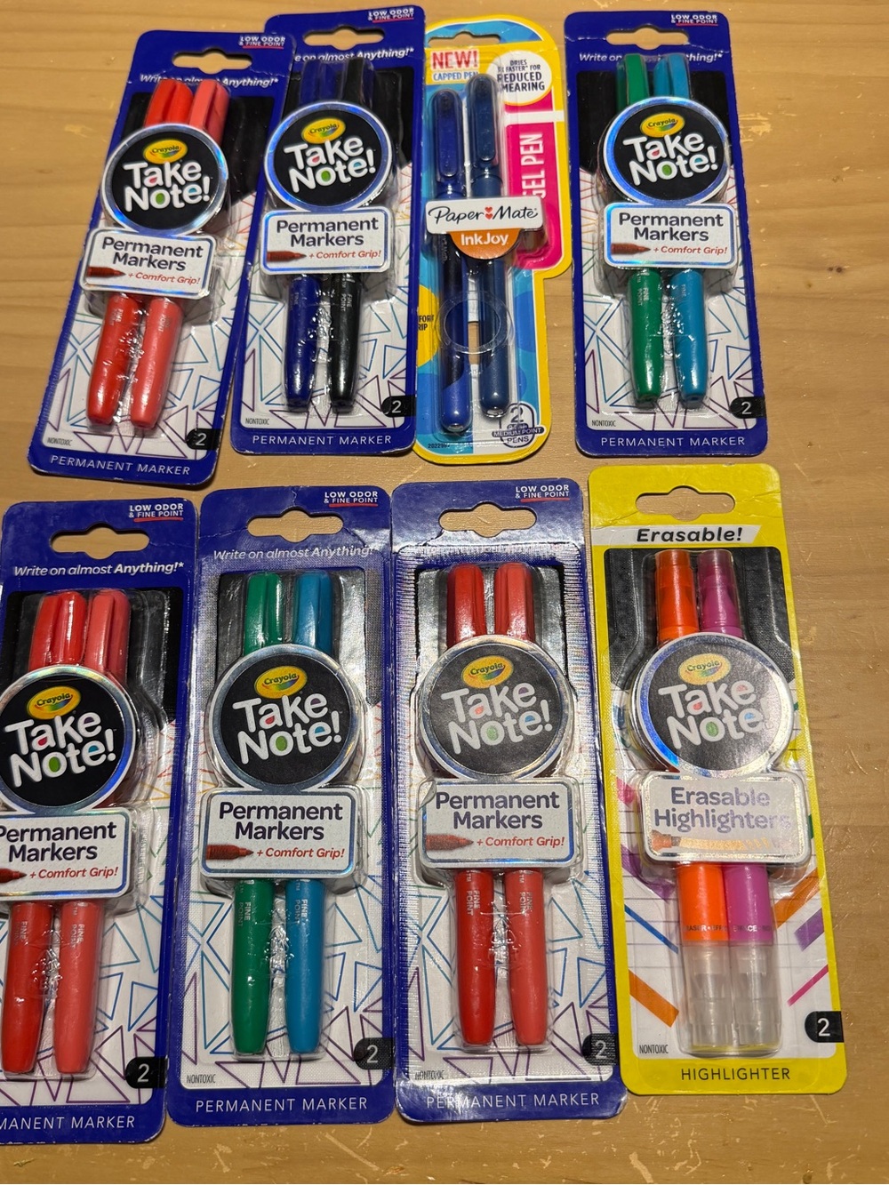 Crayola Take Note! Permanent Markers & Highlighters - Assorted Colors lot of 8